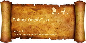Makay Angéla névjegykártya